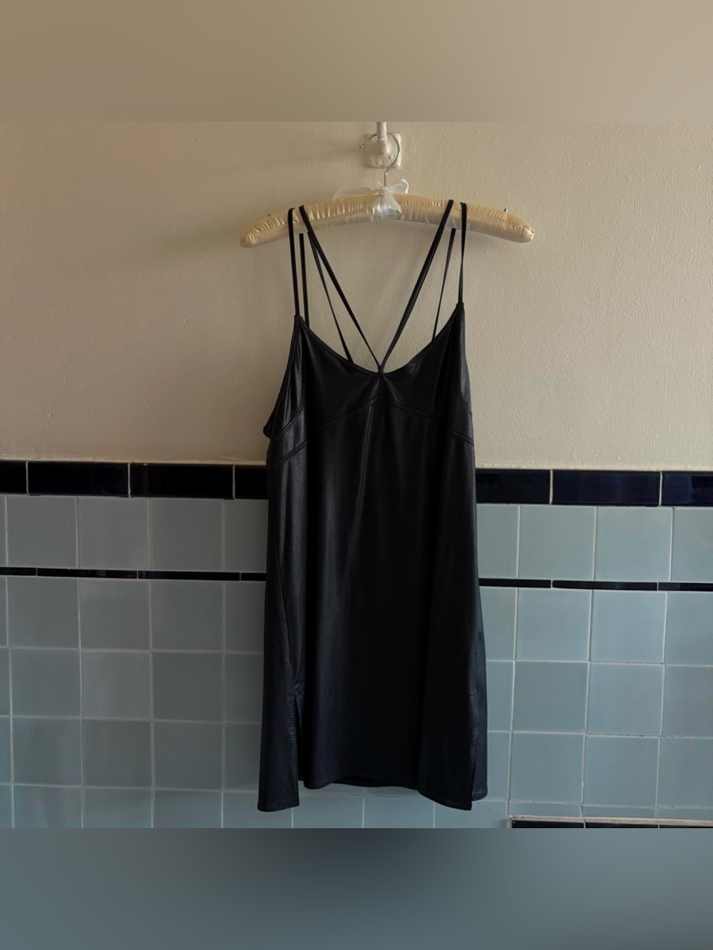 Black Strappy Slip Dress